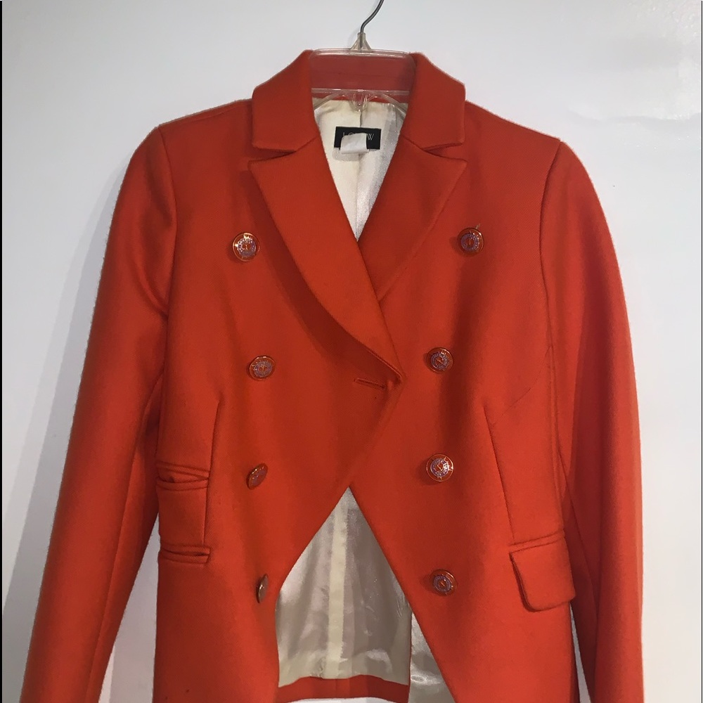 J. Crew bright orange fancy jacket/ blazer